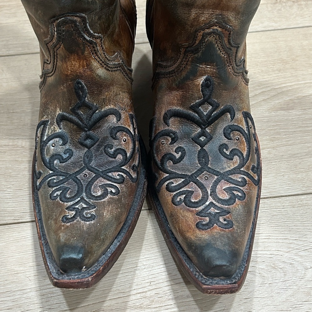 CORRAL WOMEN'S CORD STITCH COWGIRL BOOTS - SNIP TOE Size 8 - Picture 16 of 16